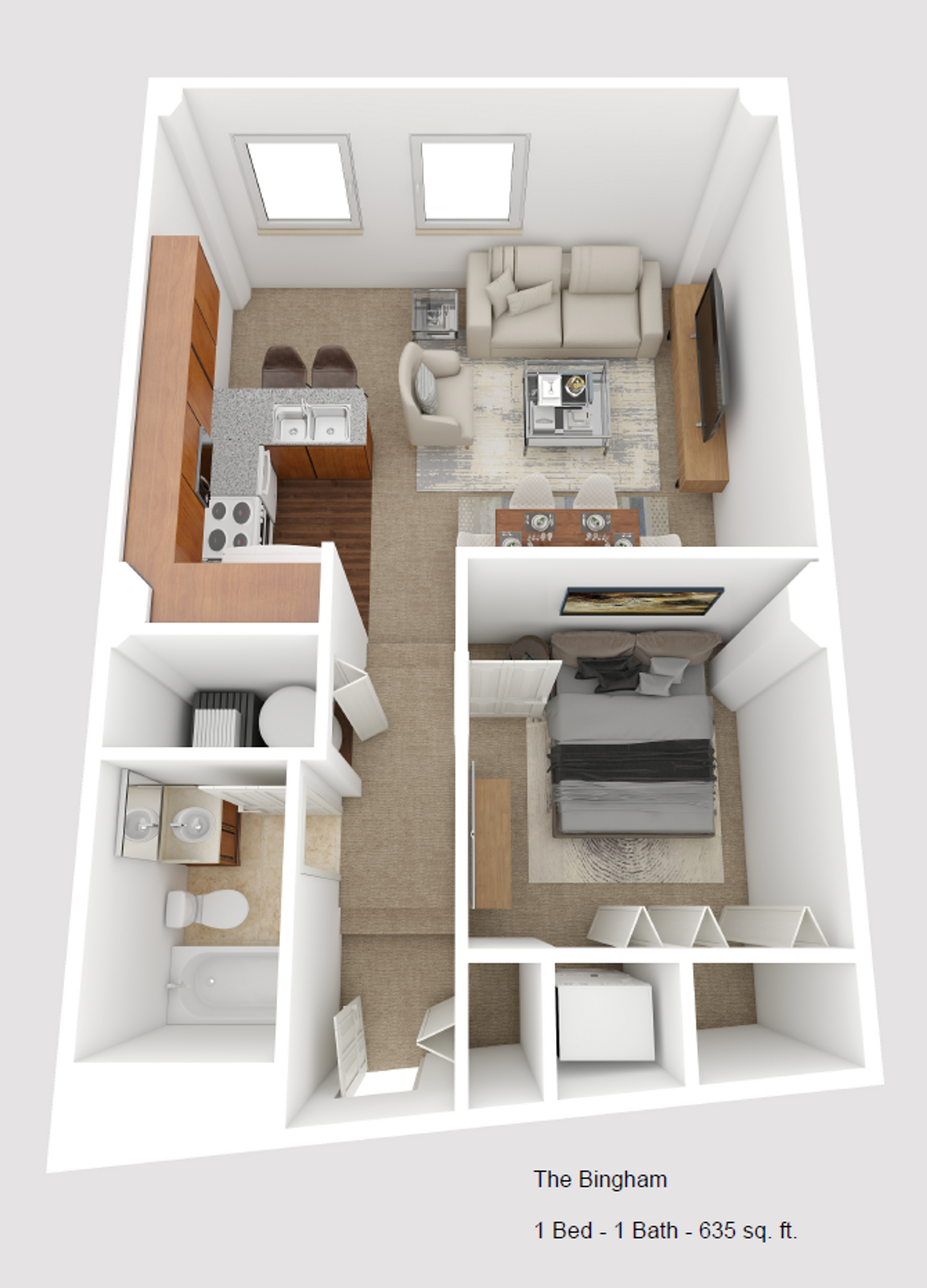 1007 | 1BD AVAILABLE NOW floorplan image